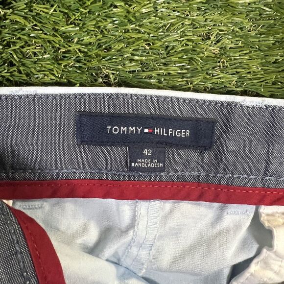 Tommy Hilfiger Shorts Mens 42 Light‎ Blue Classic Chino Casual Summer Cotton - Picture 5 of 11
